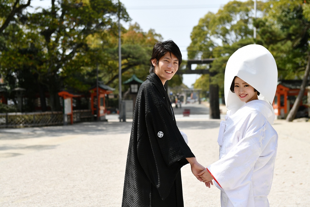 2人だけの結婚式プラン 福岡の結婚式 和婚 神社婚 なら筥崎宮ウェディング